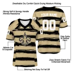 custom new orleans saints art stripe gold jersey best selling