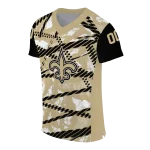 custom new orleans saints camo shatter gold jersey best selling
