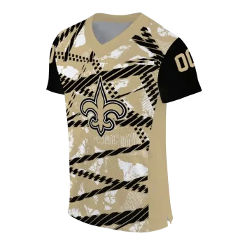 custom new orleans saints camo shatter gold jersey fashion forward