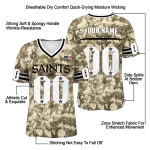 custom new orleans saints camouflage abstract gold jersey best selling