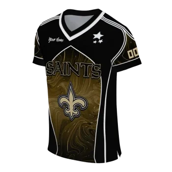custom new orleans saints halftone slant gold black jersey fashion forward