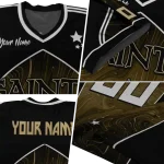 custom new orleans saints halftone slant gold black jersey best selling
