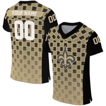 custom new orleans saints stacked rectangle gold jersey best selling
