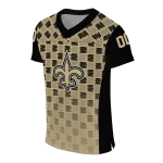 custom new orleans saints stacked rectangle gold jersey best selling