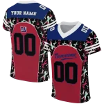 custom new york giants brushstroke xs red black jersey best selling