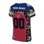 custom new york giants brushstroke xs red black jersey best selling