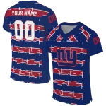 custom new york giants layered grids blue jersey best selling