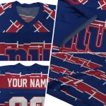 custom new york giants layered grids blue jersey best selling