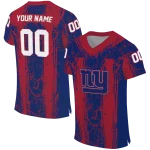 custom new york giants rugged stripes blue jersey best selling