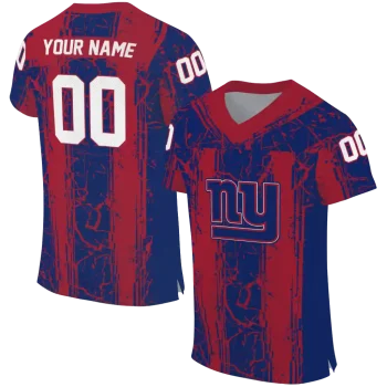 custom new york giants rugged stripes blue jersey best selling