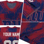 custom new york giants rugged stripes blue jersey best selling