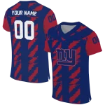 custom new york giants stripe block blue jersey best selling