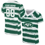 custom new york jets art stripe green jersey best selling