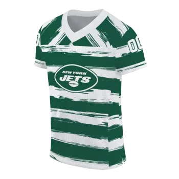 custom new york jets art stripe green jersey fashion forward