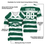 custom new york jets art stripe green jersey best selling