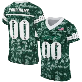 custom new york jets camouflage abstract green jersey best selling