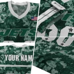 custom new york jets camouflage abstract green jersey best selling