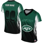 custom new york jets halftone fade green black jersey best selling