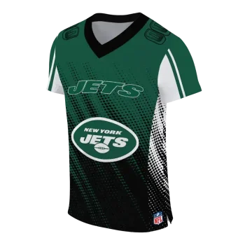 custom new york jets halftone fade green black jersey fashion forward
