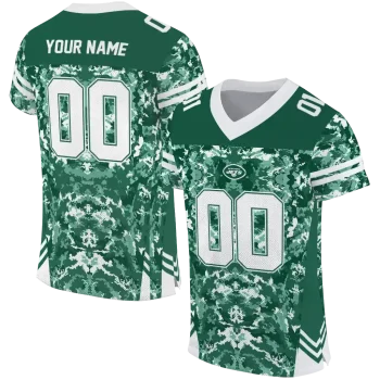 custom new york jets mirrored pattern green jersey best selling
