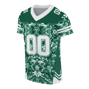 custom new york jets mirrored pattern green jersey fashion forward