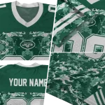 custom new york jets mirrored pattern green jersey best selling