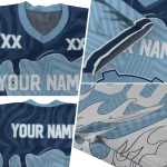 custom north carolina tar heels dripping flames light blue white jersey best selling