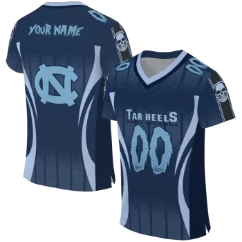 custom north carolina tar heels dynamic dots navy blue jersey best selling