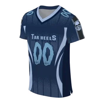 custom north carolina tar heels dynamic dots navy blue jersey fashion forward