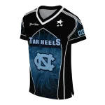 custom north carolina tar heels halftone slant light blue black jersey best selling