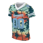 custom north carolina tar heels horizon palm sunset jersey best selling