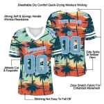 custom north carolina tar heels horizon palm sunset jersey best selling