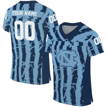 custom north carolina tar heels stripe splatter light blue jersey best selling