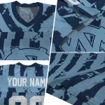 custom north carolina tar heels stripe splatter light blue jersey best selling