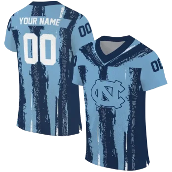 custom north carolina tar heels striped texture light blue jersey best selling