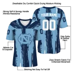 custom north carolina tar heels striped texture light blue jersey best selling