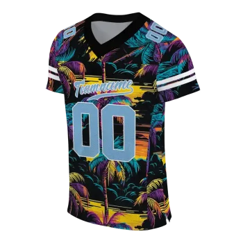 custom north carolina tar heels sundown palm jersey fashion forward