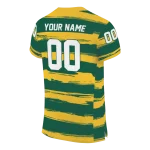 custom north dakota state bison art stripe green jersey best selling