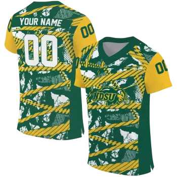 custom north dakota state bison camo shatter green jersey best selling