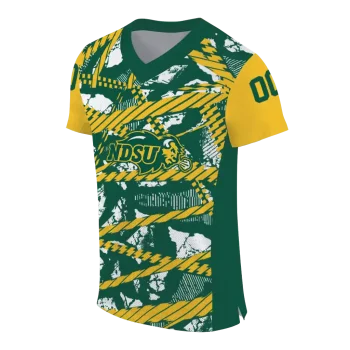 custom north dakota state bison camo shatter green jersey fashion forward