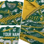 custom north dakota state bison camo shatter green jersey best selling