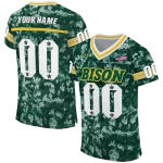 custom north dakota state bison camouflage abstract green jersey best selling