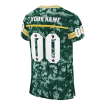 custom north dakota state bison camouflage abstract green jersey best selling