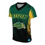 custom north dakota state bison halftone flow green black jersey best selling