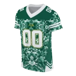 custom north dakota state bison mirrored pattern green jersey best selling