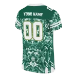 custom north dakota state bison mirrored pattern green jersey best selling
