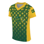 custom north dakota state bison stacked rectangle green jersey best selling