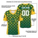 custom north dakota state bison stacked rectangle green jersey best selling