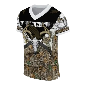 custom north texas mean green antler skull camouflage hunting jersey fashion forward