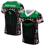 custom north texas mean green brushstroke xs black jersey best selling